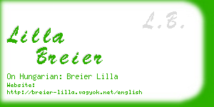 lilla breier business card